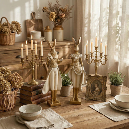 RoyalWhisk – Kaninchenfigur mit Goldrand