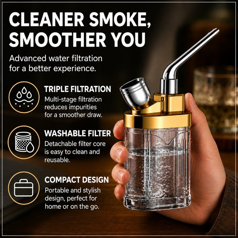 AquaFlow - Premium-Metallwasserpfeife
