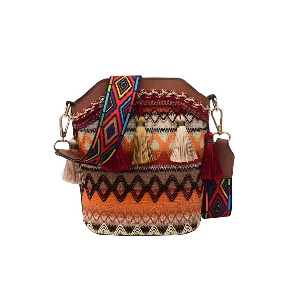 WovenRelic - Bolso de hombro artesanal vintage
