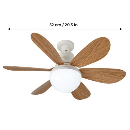 BreezeGlow – Ventilador de Techo de Casquillo con Iluminación LED Ajustable