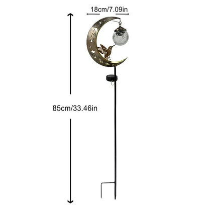 MoonFeather – Estaca Solar Decorativa de Jardín Colibrí
