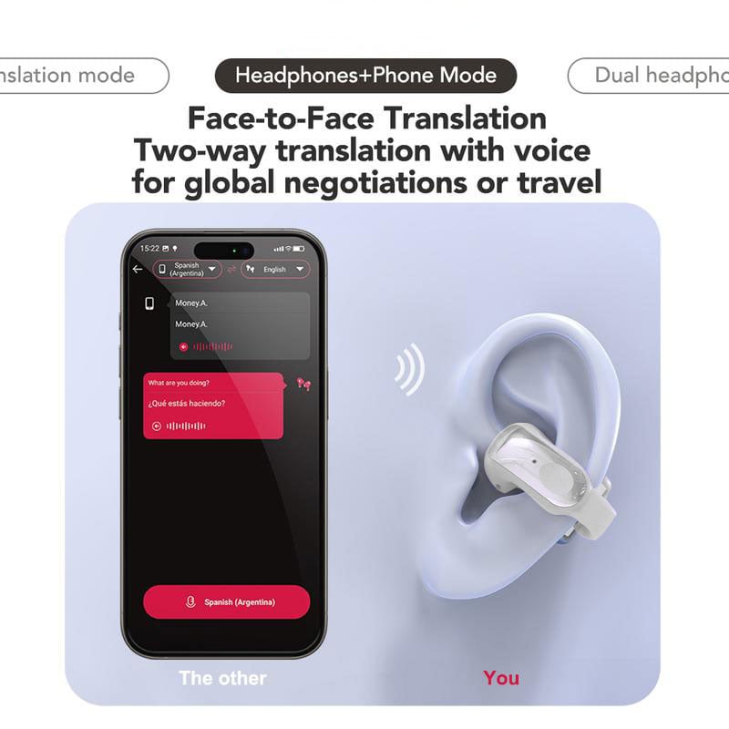AirLingo – Traductor de idiomas de oído abierto