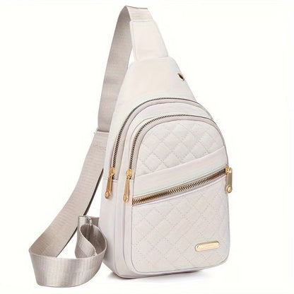 LuxeCarry – Bolso cruzado minimalista de color sólido