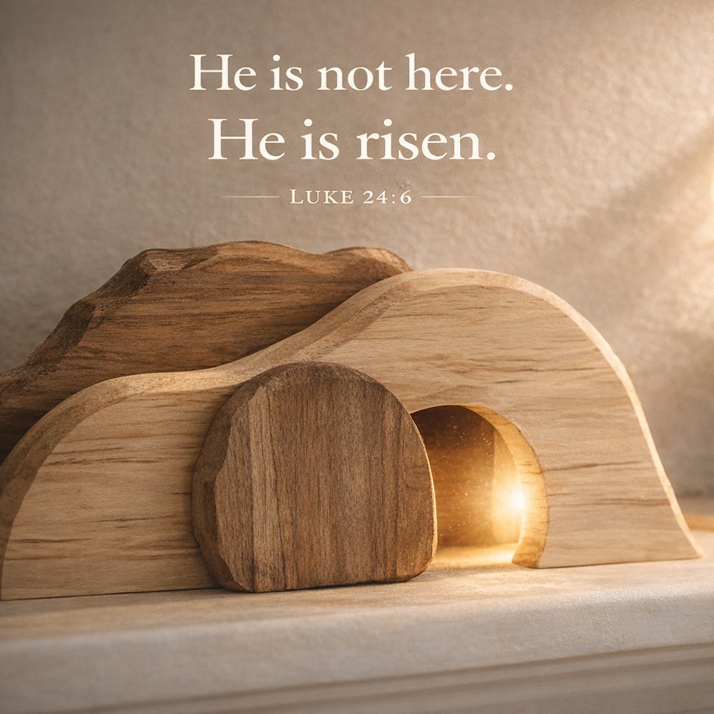 🔥Último día 49% de DESCUENTO - La cruz de madera de la Resurrección y el sepulcro vacío que recuerda a su familia de qué se trata realmente la Pascua
