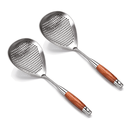 ChefWood – Espumadera de acero inoxidable con mango de madera