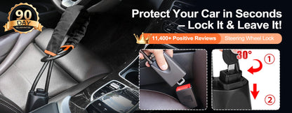 DriveDefender | Sistema antirrobo para coche con bloqueo del cinturón de seguridad y el volante