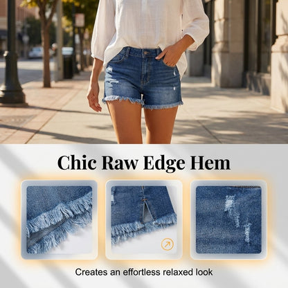 BlueBelle - Jeansshorts im Used-Look