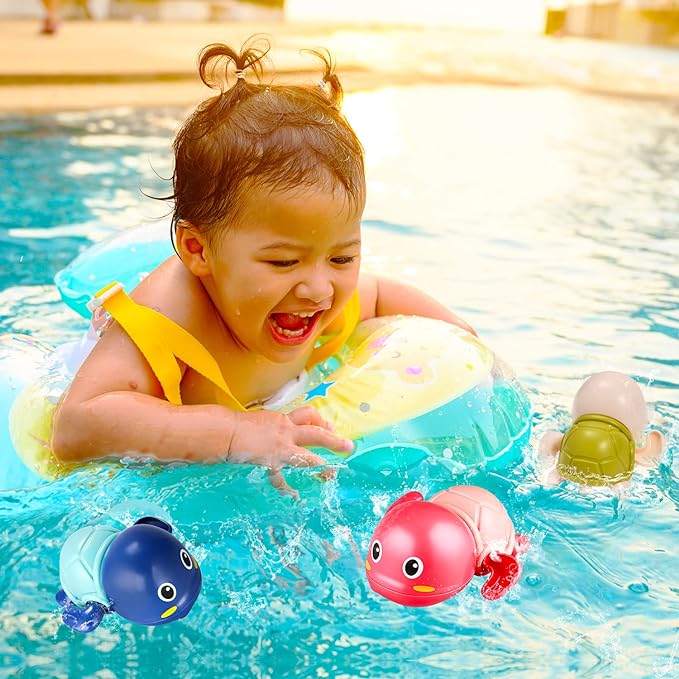TinyTide - Set de juguete interactivo de tortugas para el baño