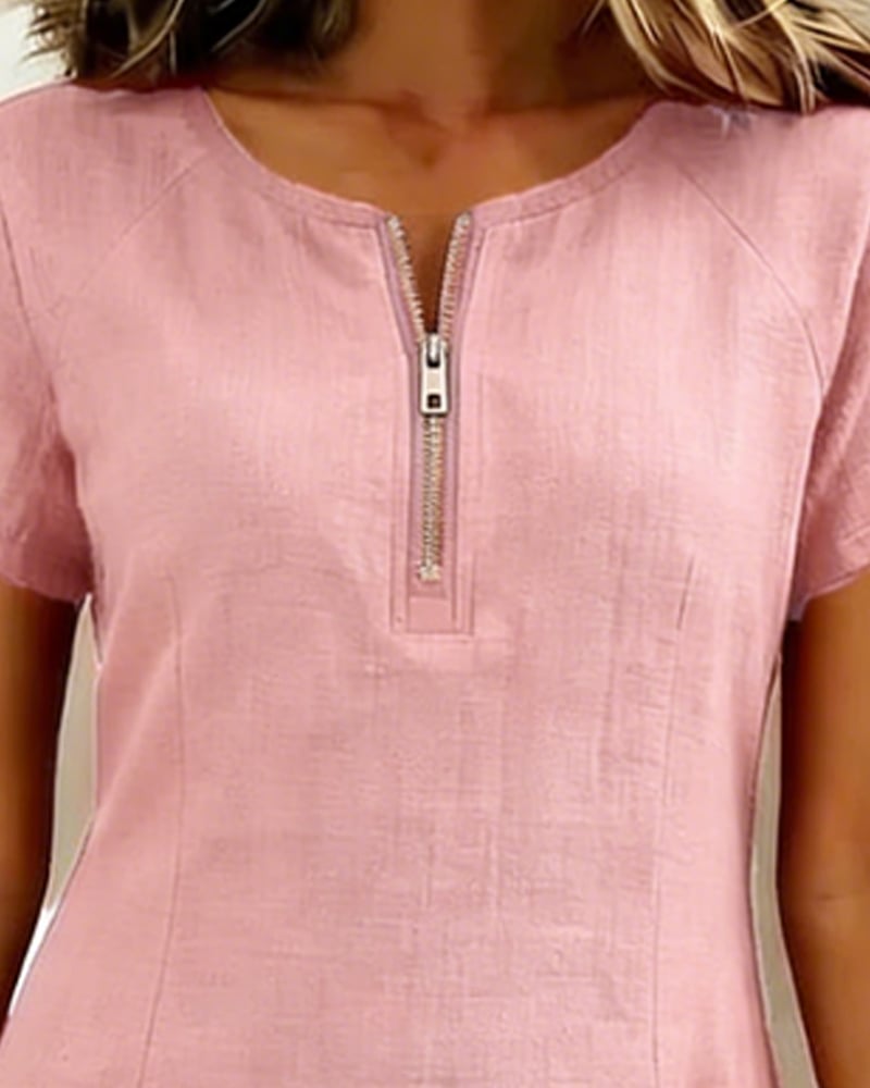 UrbanBreeze Zip – Alltags-Kleid aus der Cotton-Line