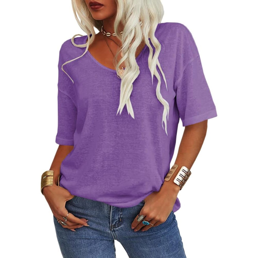 VivaVee – Camiseta de cuello en V para mujer, para un estilo sin esfuerzo