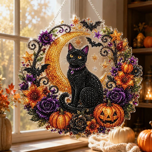 MystiCat – Funkelndes Halloween-Hängedekorations-Set