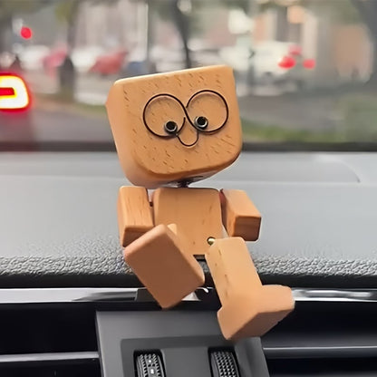 WoodyBuddy | Adorable cabezón de madera para decorar el salpicadero