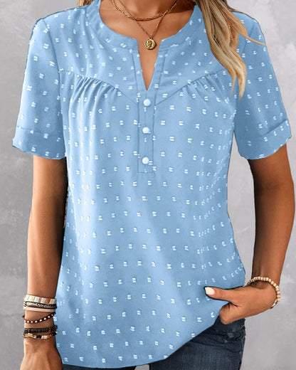 VivaLinen – Alltags-Bluse mit V-Ausschnitt