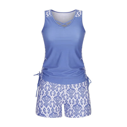BeachBloom – Dezenter Bohemian-Tankini mit Shorts