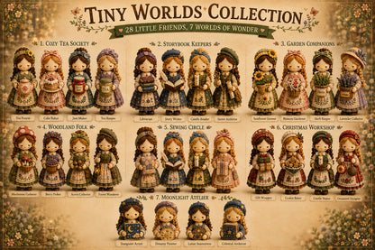 TinyWorlds – Colección de kits de manualidades DIY de patchwork acogedor