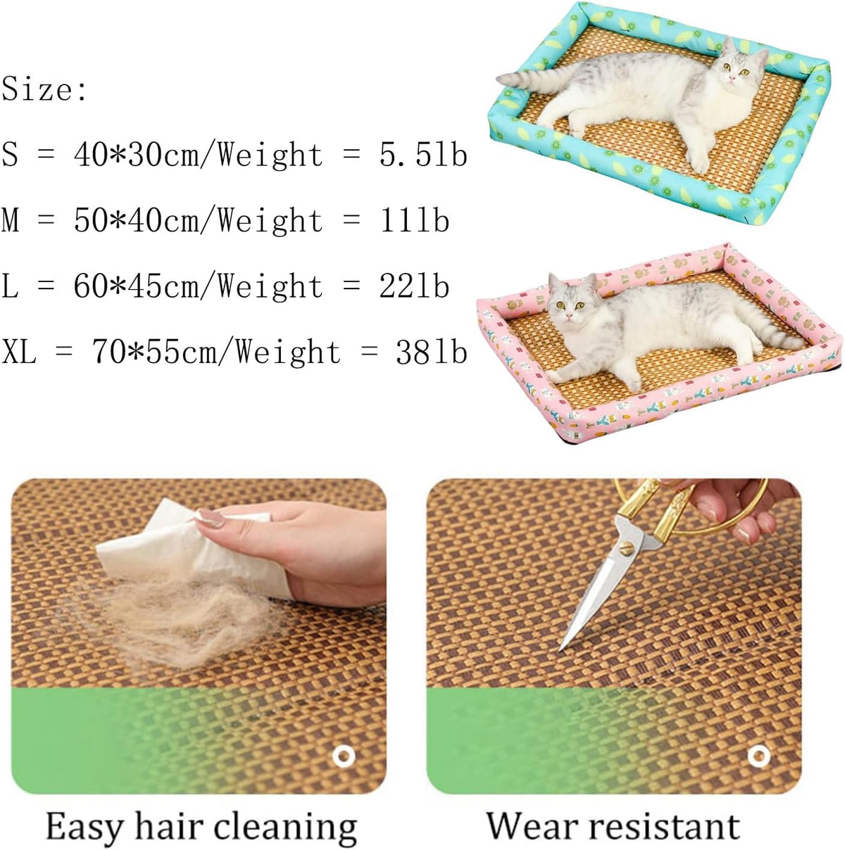 CoolNest – Cama refrescante transpirable de ratán para mascotas