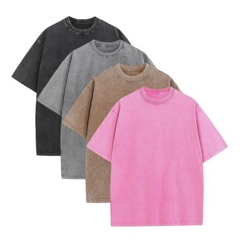 Oversoul – Camisetas desgastadas de corte holgado