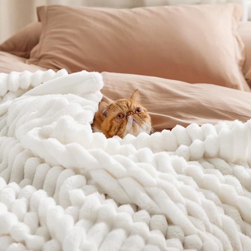 CozyStripe – Manta de rayas ultrasuave