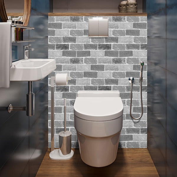 BrickCraft - Papel pintado autoadhesivo 3D con diseño de ladrillo