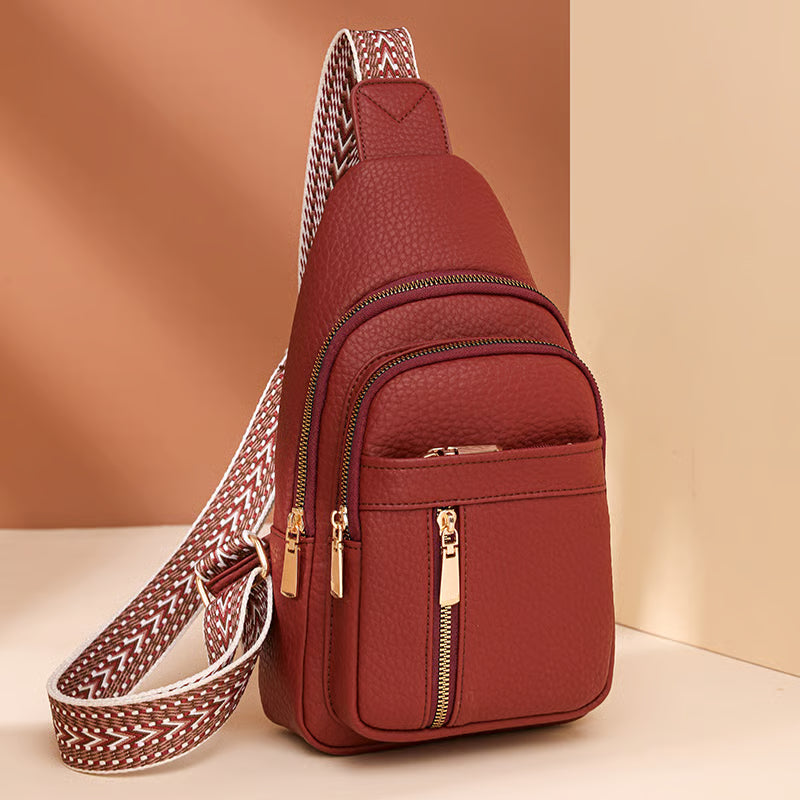 LuxeCarry – Bolso cruzado minimalista de color sólido