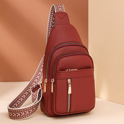 LuxeCarry – Bolso cruzado minimalista de color sólido
