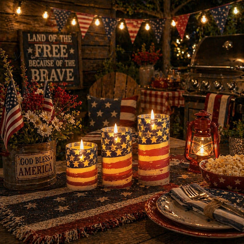 FreedomFlame – Von den USA inspirierte flammenlose Kerzenkollektion
