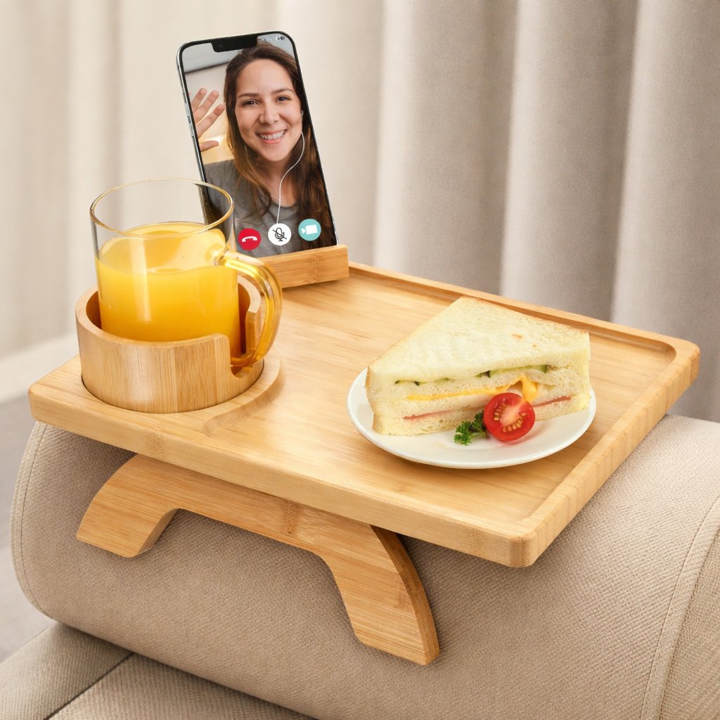 CouchBuddy – Bandeja reposabrazos 4 en 1