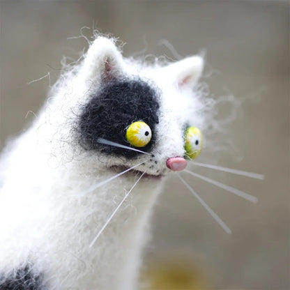 CurioCat - Figura de lana suave