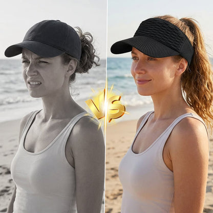 BreezeShade – Gorra abierta de protección solar para mujer
