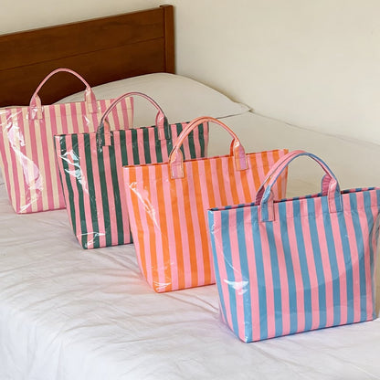 CarryWave – Bolso tote a rayas de lona duradero