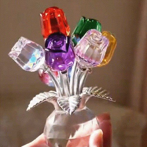 EternaPetal – Mehrfarbige Kristallrose als Geschenk