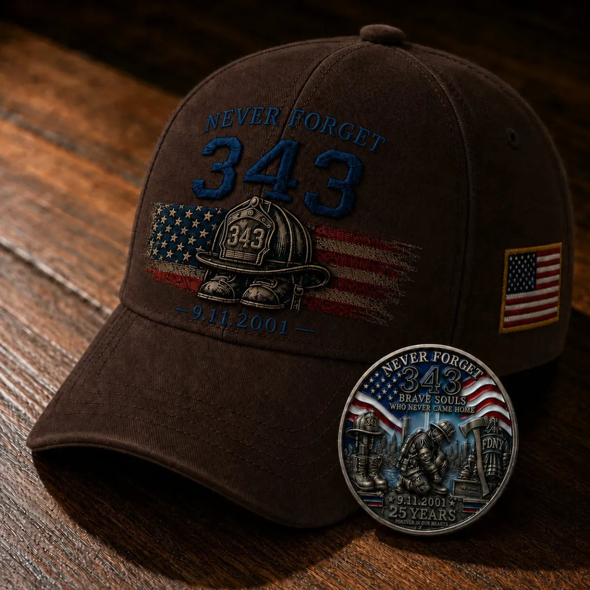 ValorMark – Gorra conmemorativa premium 343 Memorial Legacy