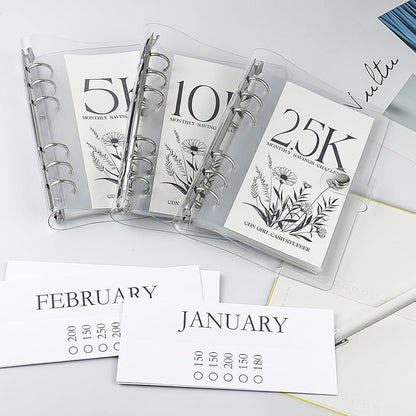 SaveWise – Carpeta del Reto de Ahorro de Dinero en Sobres de 12 Meses