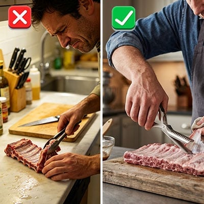 SmokeCraft - Pinzas para preparación de costillas