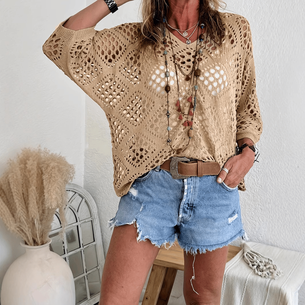 CoastalMuse – Elegantes Boho-Häkeltop