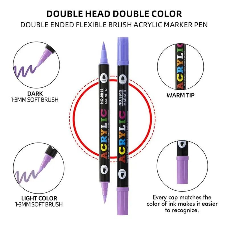 ColorCraft – Dual-Tip-Acrylmarker für Präzisionskunst