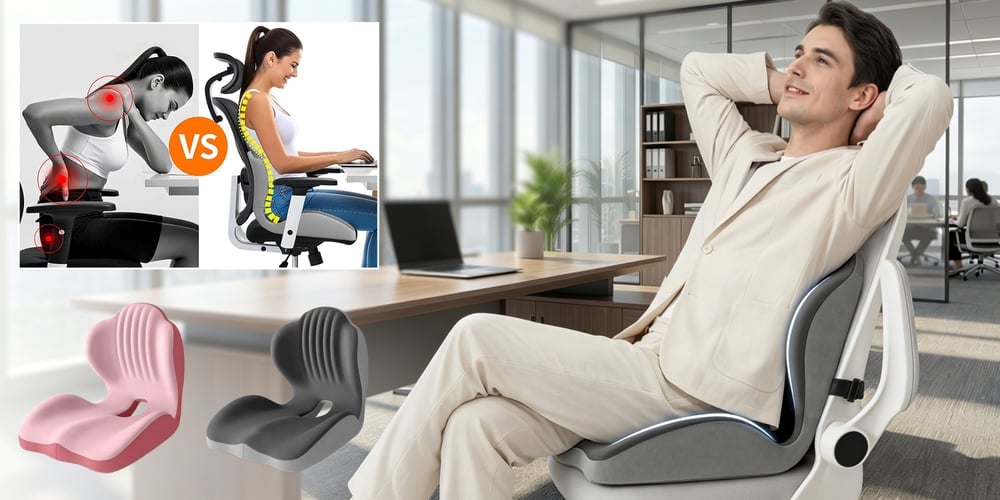 ComfiCore – Cojín de espuma ergonómico para asiento
