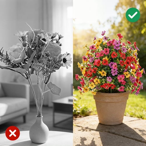 EverViolet – Enredadera de Violetas Artificiales para la Elegancia de su Hogar y Jardín