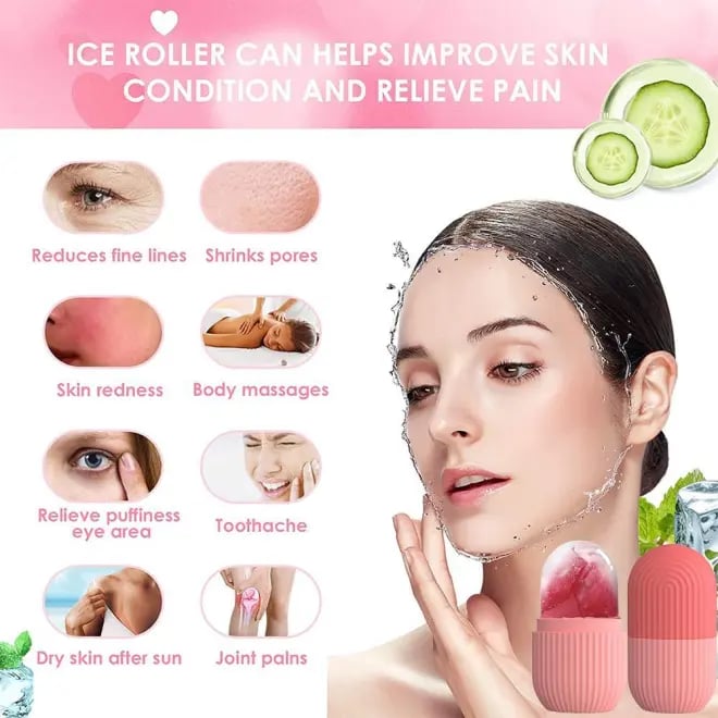 IceLuxe – Rodillo de hielo revitalizador de la piel para el rostro