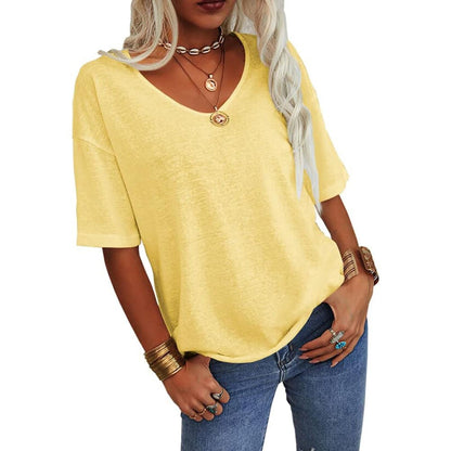 VivaVee – Camiseta de cuello en V para mujer, para un estilo sin esfuerzo