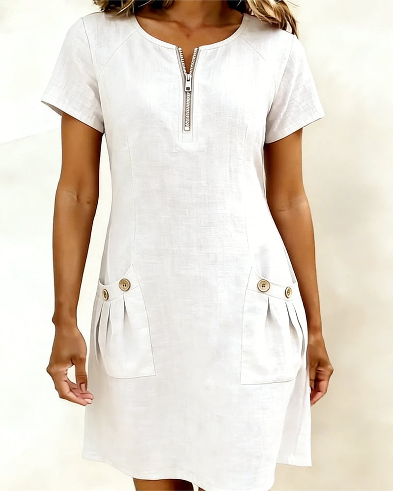 UrbanBreeze Zip – Alltags-Kleid aus der Cotton-Line