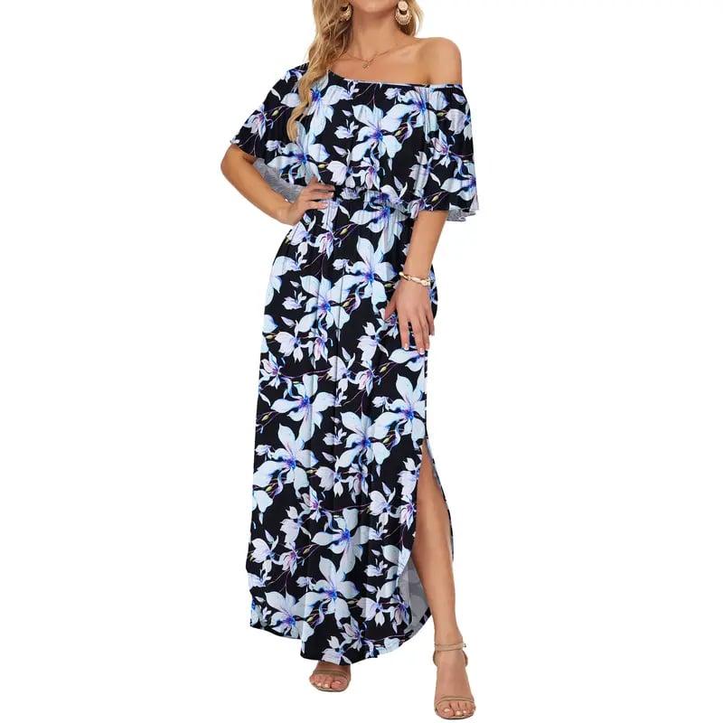 GraceLoom – Vestido Fluido de Hombros
