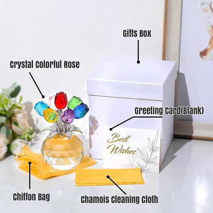 EternaPetal – Mehrfarbige Kristallrose als Geschenk