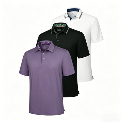 FitCore – 3er-Pack Herren-Poloshirts