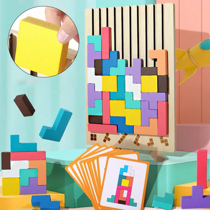TetraMind – Montessori-Holzpuzzle-Set