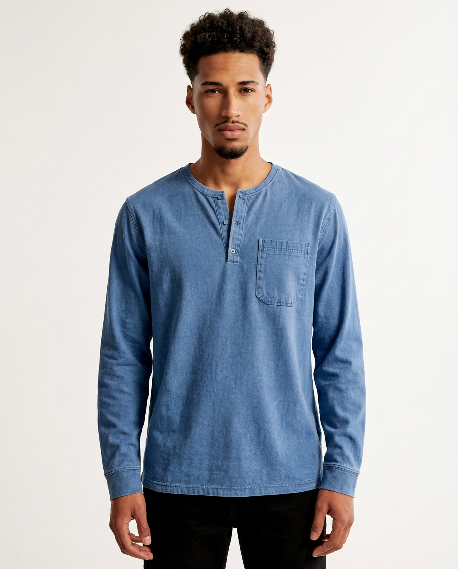 Theodore | Klassisches Vintage-Langarmshirt