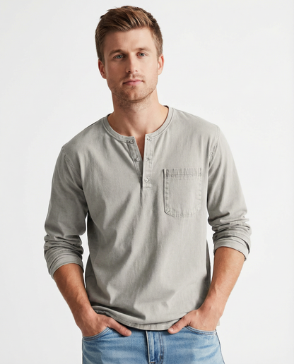 Theodore | Klassisches Vintage-Langarmshirt
