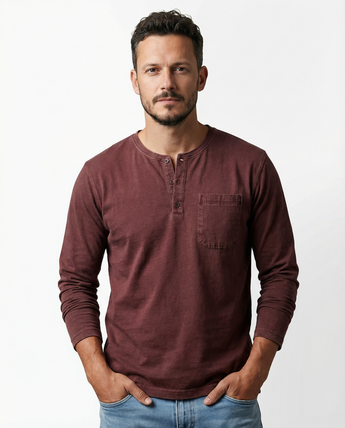 Theodore | Klassisches Vintage-Langarmshirt