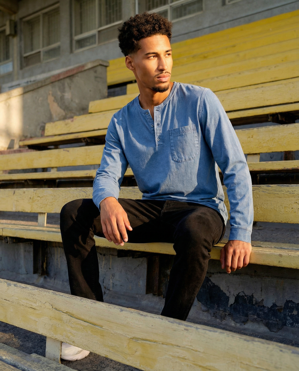Theodore | Klassisches Vintage-Langarmshirt