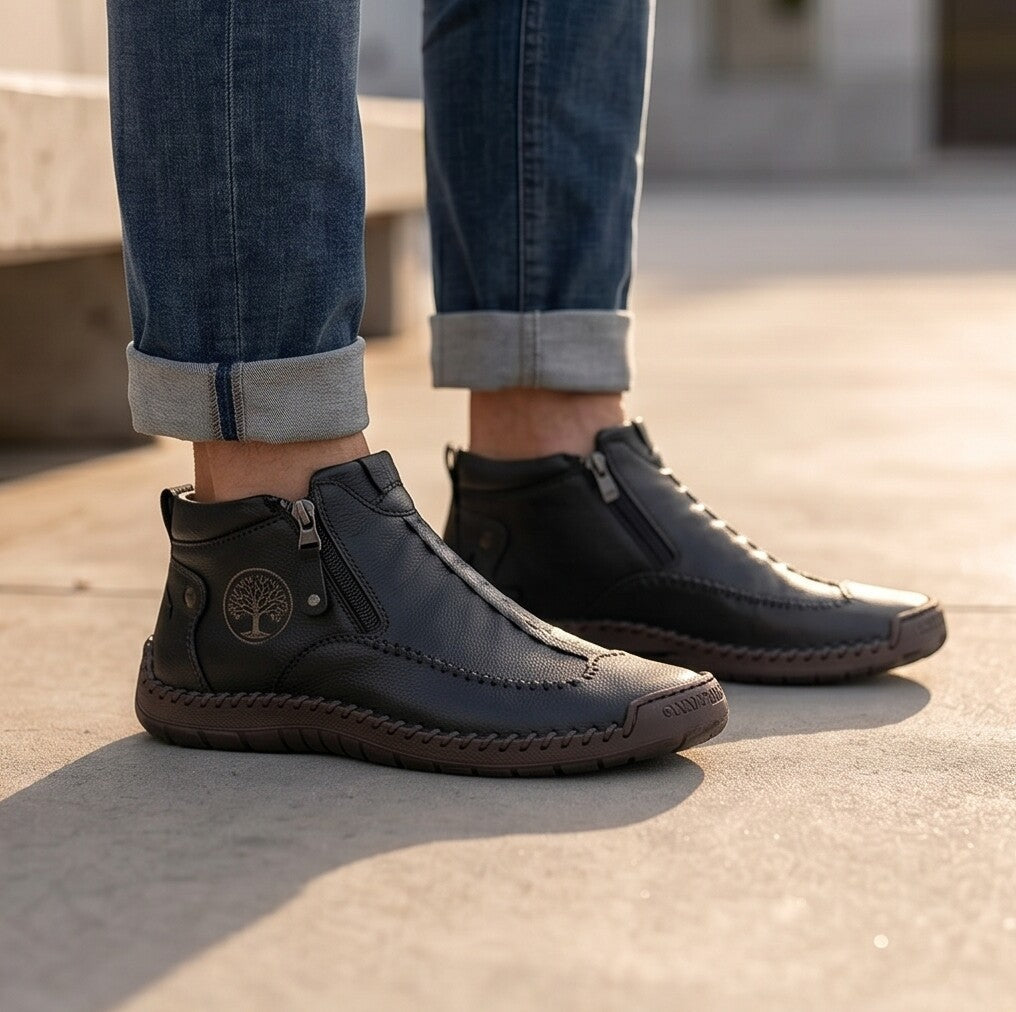 Hudson — Handgenähte Lederstiefeletten